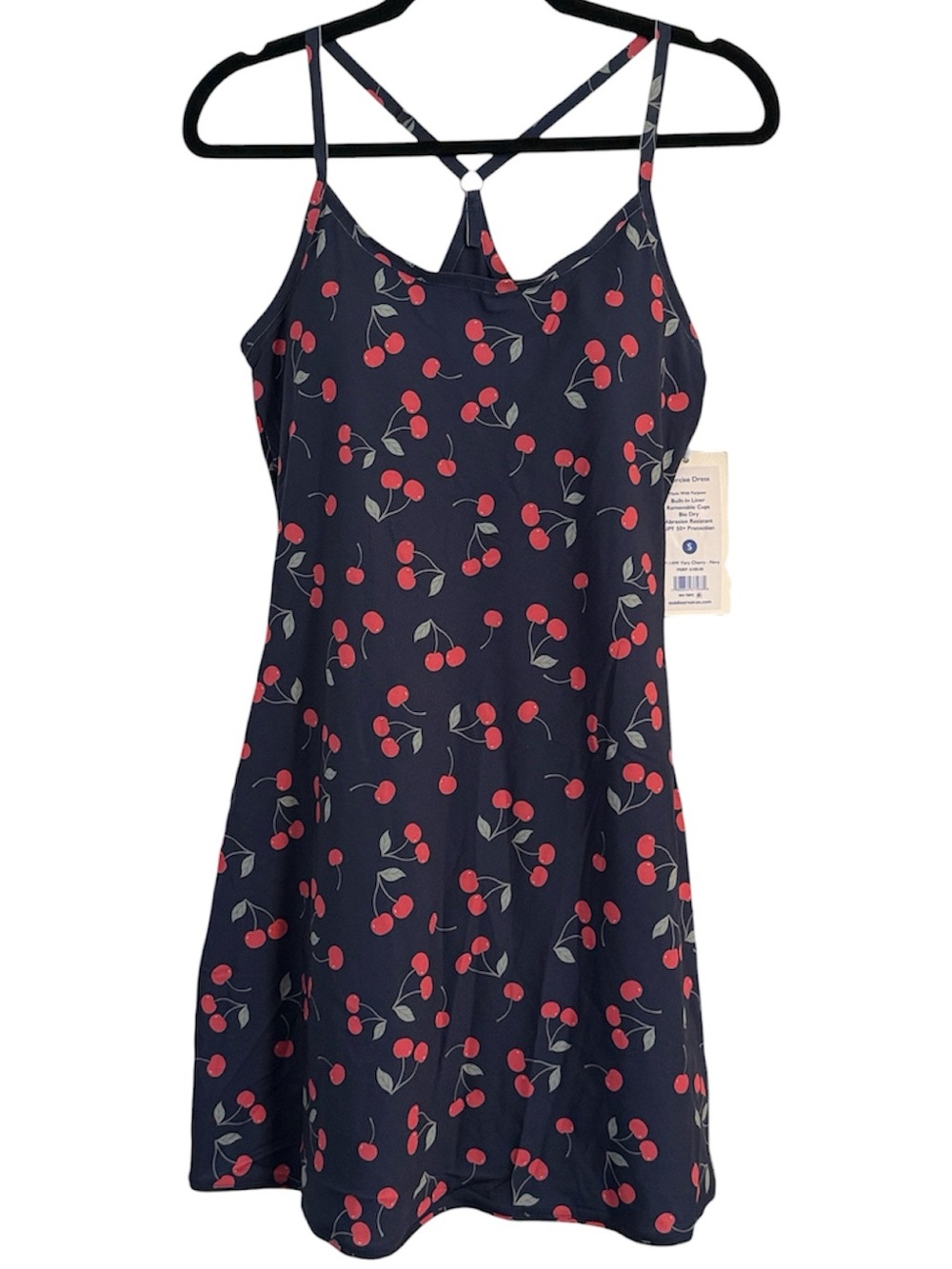 Outdoor Voices Exercise Dress in Very Cherry Navy NWT